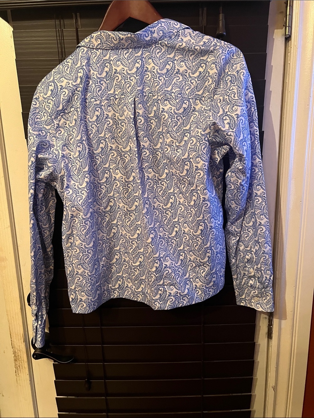 L.L. Bean Blue and White Paisley Shirt - Picture 4 of 4